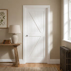Made-to-Measure White Internal Barn Door, Primed Finish, Solid Timber Core