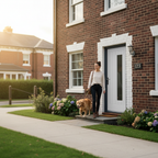 Premium External White Composite Door with Obscure Glass Panel - Modern Design for Enhanced Entryway Privacy and Natural Light - Image 2