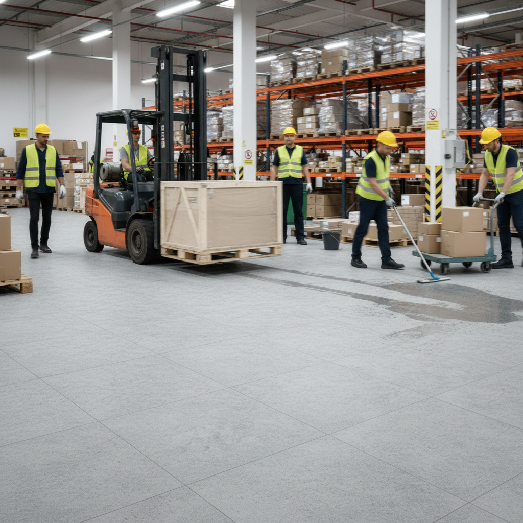 Premium 8mm Water-Resistant Concrete Effect Laminate Flooring with Ultra Matt Finish for Modern Interiors