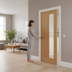 Premium Clear Glazed Pocket Door Set with Galvanised Steel Frame for Timeless Elegance and Space Efficiency