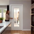 Premium Obscure Glazed Internal Door with Decorative Beading and Solid Core Construction