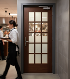 Premium Custom Made Walnut Internal Fire Door FD30 with Bespoke Design Options - High-Quality Professional Grade for Industrial and Commercial Appl...
