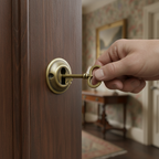 Premium Solid Brass Open Key Hole Escutcheon in Antique Brass Finish for Timeless Elegance and Durability - Image 2