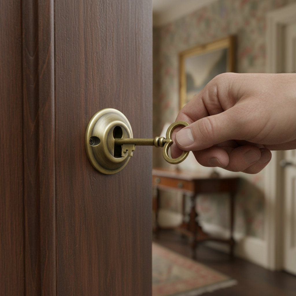 Premium Solid Brass Open Key Hole Escutcheon in Antique Brass Finish for Timeless Elegance and Durability - Image 2