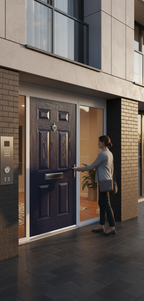 Premium External Fire Doorset with High-Performance GRP Solid-Core and Half-Hour Fire Resistance