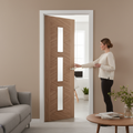 Premium Fully Finished Internal Door with Clear Glazing and Modern Design - 78" x 30" & 78" x 33" Sizes