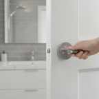 Round WC Turn and Release in Satin Chrome Finish for Modern Interiors - High-Quality Professional Grade for Industrial...