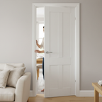 Premium Victorian White 4 Panel Shaker Internal Door for Elegant Interiors - High-Quality Professional Grade for Industrial and Commercial Applicat...