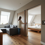 Premium Telescopic 2 Door Sliding System for Interior Wood Doors - Heavy Duty, Noise-Reducing Design with No Guide Channel