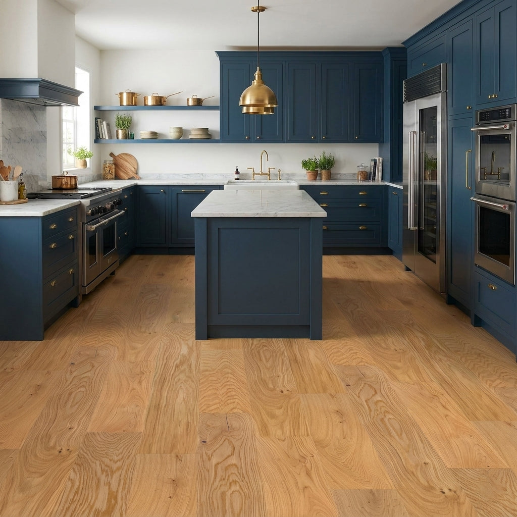14mm Engineered Real Wood Flooring - Brushed & Oiled Natural Oak Finish