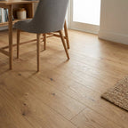 10mm Moisture Resistant Handscraped Laminate Flooring in Mist Ethereal Oak - detail view