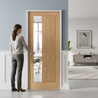 Premium Internal Unfinished Clear Offset Glass Door - Custom Size Options Available