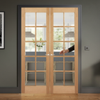 Premium 10L Clear Glazed Door Pair with Safety Glass for Custom Finishing - High-Quality Professional Grade for Industrial and Commercial Applications