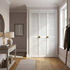 Louvre Door 28mm Thick, White Painted with Open 5mm Gap