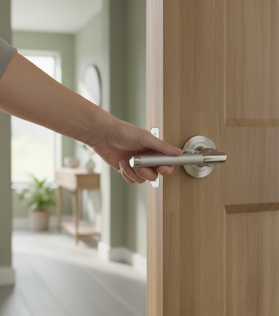 Premium Modern Door Handle with Dual Finish and Contemporary Design - High-Quality Professional Grade for Industrial and Commercial Applications