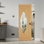Premium Clear Glazed Flush Pocket Door Set with No Bottom Track and Adjustable Doorstop for Modern Spaces