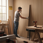 Premium Oak Acoustic Slat Wall Panelling with Sound-Absorbing Felt Backing - 2400mm x 600mm x 21mm for Enhanced Aesthetics and Noise Reduction