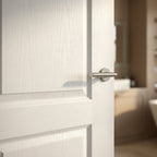 FD30 Fire Door, White Internal, 2 Panel Classique Design, Moulded Textured - detail view