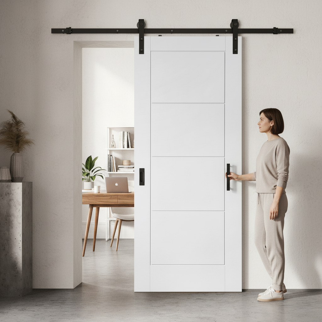 Premium Internal Moulded Ladder Sliding Door Set - Lightweight 6-Panel Design with Flexible Installation and Lifetime Guarantee - Image 2