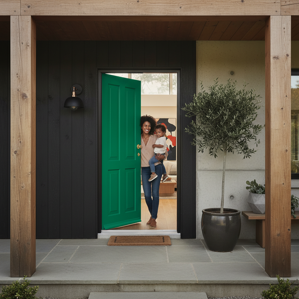 Premium Custom Made External Door with Solid Merbau Hardwood, 44mm Thickness, and Custom RAL Colour Options