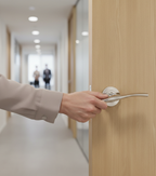 Premium Lever Door Handle on Round Rose with Screw-On Design for Easy Installation