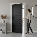 Premium Fully Finished Oak Interior Door - Modern Parma Design, Ready to Hang - High-Quality Professional Grade for Industrial and Commercial Appli...