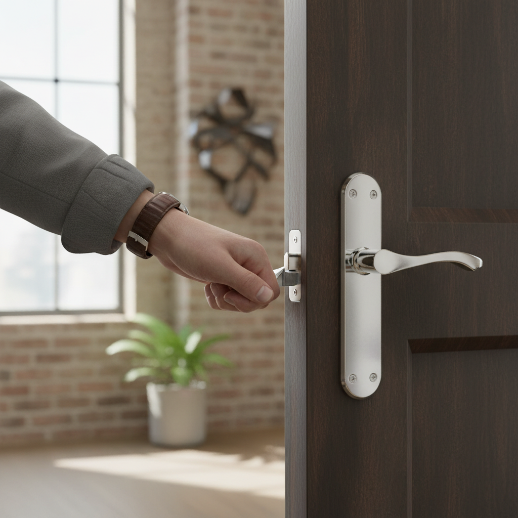 Premium Lever on Backplate Latch - Elegant Design for Traditional Doors with Multiple Variants