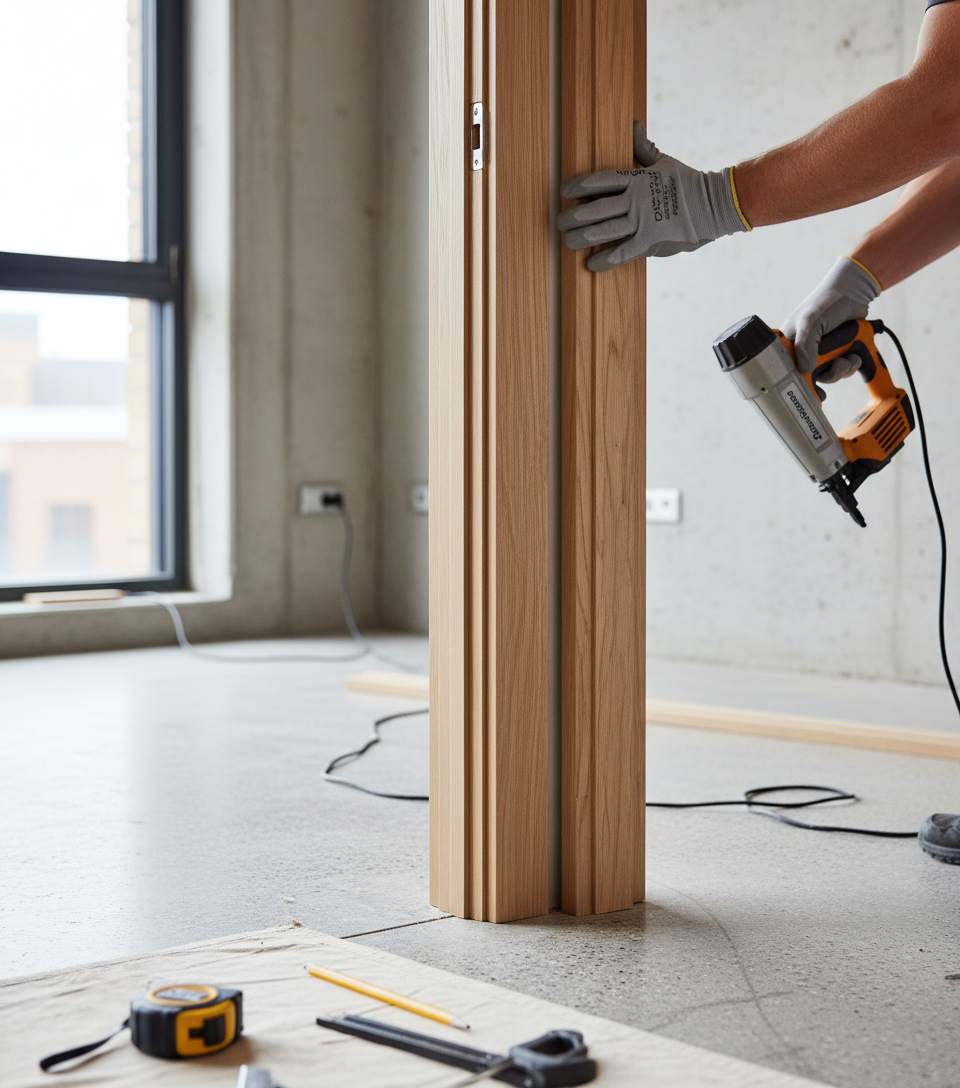 Premium Solid Oak Bronx Architrave - Unfinished 3" Profile for Custom Finishing - High-Quality Professional Grade for Industrial and Commercial App...