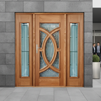 Premium Oak Grand Entrance Doors with Triple Glazing, Solid Lippings, and Flat-Pack Frame for Elegant Entryways