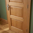 FD30 Fire Door Internal Oak Unfinished Shaker Made to Measure - detail view