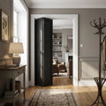 Internal Black Bi-Fold Door, Fully Finished, 3 Panel Design, Softwood Core