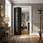 Internal Black Bi-Fold Door, Fully Finished, 3 Panel Design, Softwood Core