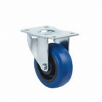 White Smoke Blue Polyamide Rubber Wheel Castors - Industrial Top Plate 100mm to 125mm