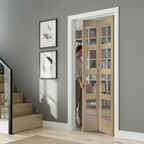 Premium Clear Glazed Bifold Door with 4 Panels for Small Spaces and Contemporary Design