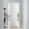 Premium White Internal Moulded Smooth 2 Panel Door - Ready for Painting and Durable Design
