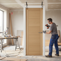 Premium Unfinished Oak Internal Ladder Door with Customizable Design and Solid Core Construction for Durability