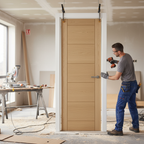 Premium Unfinished Oak Internal Ladder Door with Customizable Design and Solid Core Construction for Durability