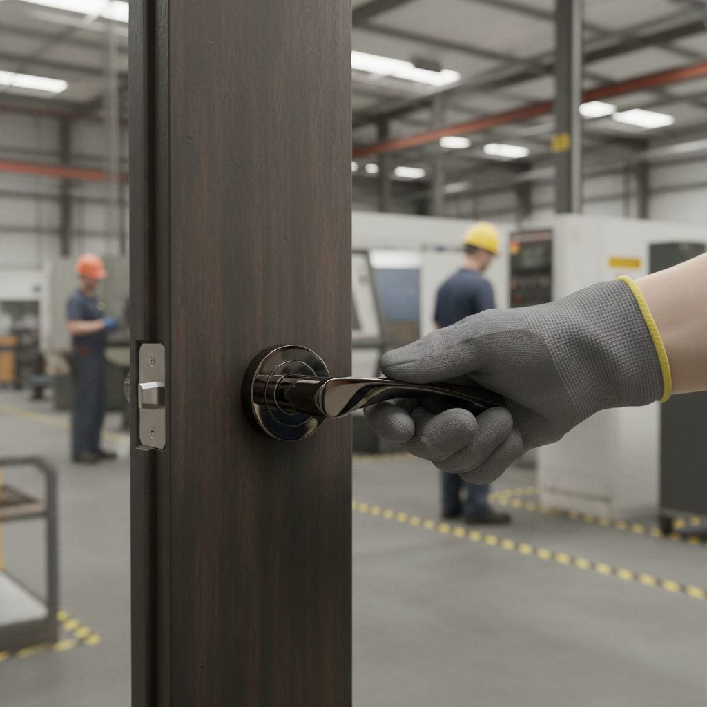 Premium Colorado Round Lever Door Handle with Twisted Curved Design in Black Nickel Finish for Modern Interiors - Image 2