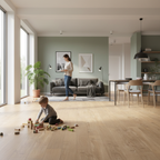 Premium 12mm Laminate Flooring with V-Grooved Edges for Real Wood Appearance - Water-Resistant and Durable Design