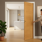 Premium Oak Double Pocket Door Set - Fully Finished, Galvanised Steel Frame, Versatile Sizes