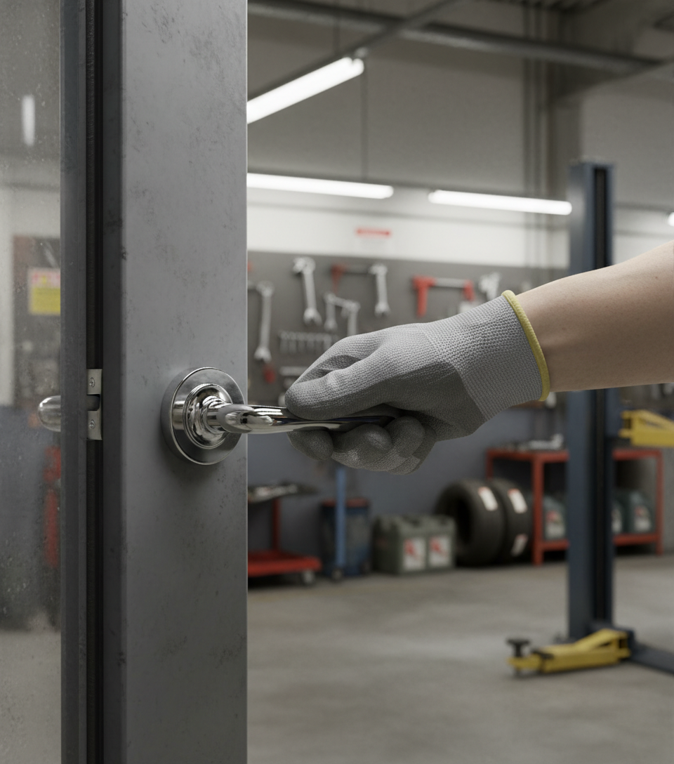 Premium Door Lever on Round Rose - High Quality Brass Construction for Durability and Style