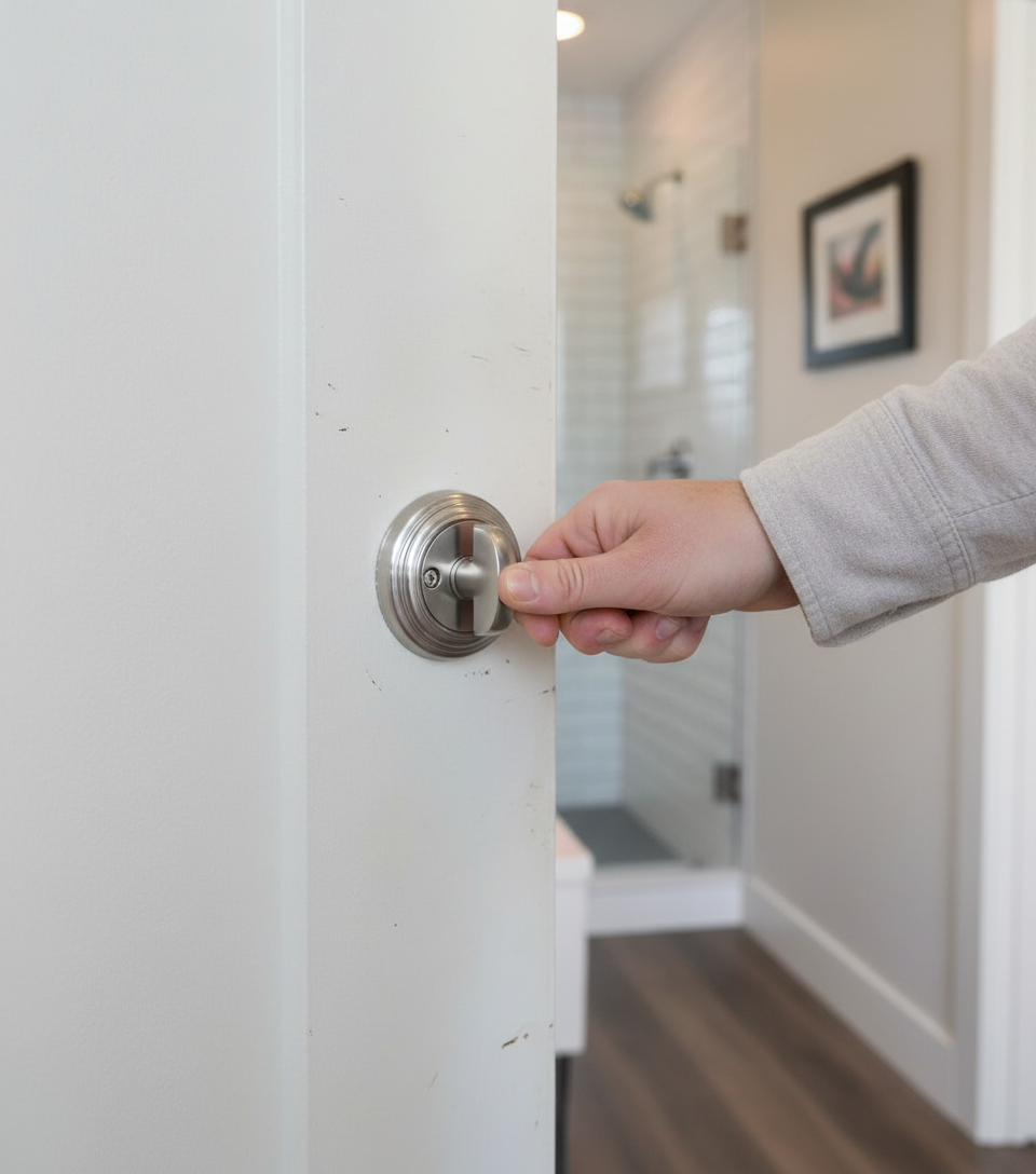 Premium Privacy Thumb Turn & Release with 4.9mm Spindle for Bathroom Security - High-Quality Professional Grade for Industrial and Commercial Appli...