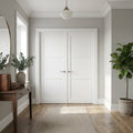 Internal White Primed Double Door with 3 Panels and Softwood Core