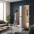 Premium Internal FD30 Fire Door with Contemporary Design and Ladder Style Panels