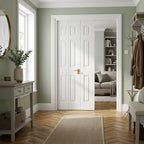 Bi-Fold Internal White Shaker Door, Primed Finish, 8 Panel Design
