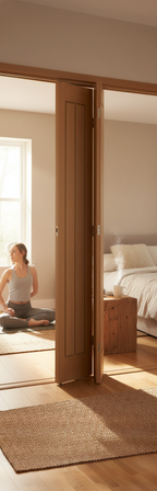 Premium Easy-to-Install Oak Bifold Door with Engineered Construction for Strength and Stability