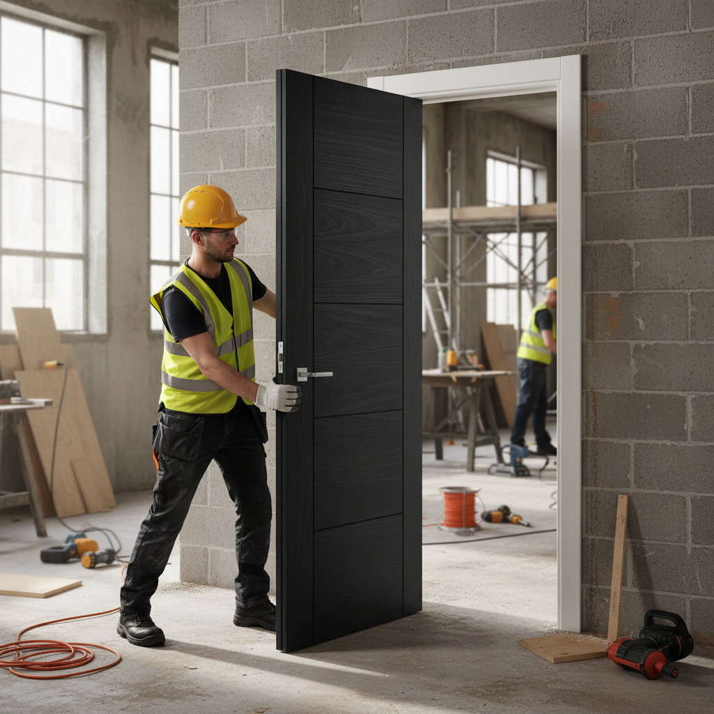 Premium Fully Finished Oak Fire Door with FD30 Rating for Fire Protection in Modern Interiors