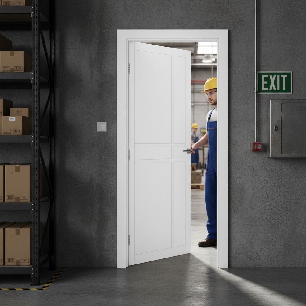 Premium Custom Made Industrial Style Door with Solid Core and Versatile Glazing Options