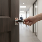 Premium 100mm CE13 Fire Rated Bolt Through Tubular Latch in Polished Chrome for Fire Doors