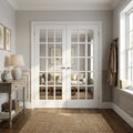 Internal French Door with 15 Light Clear Glass, White Primed, Solid Core
